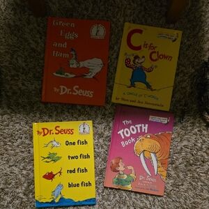 Dr. Seuss Colorful Book Collection - Green, Yellow, Red, Pink